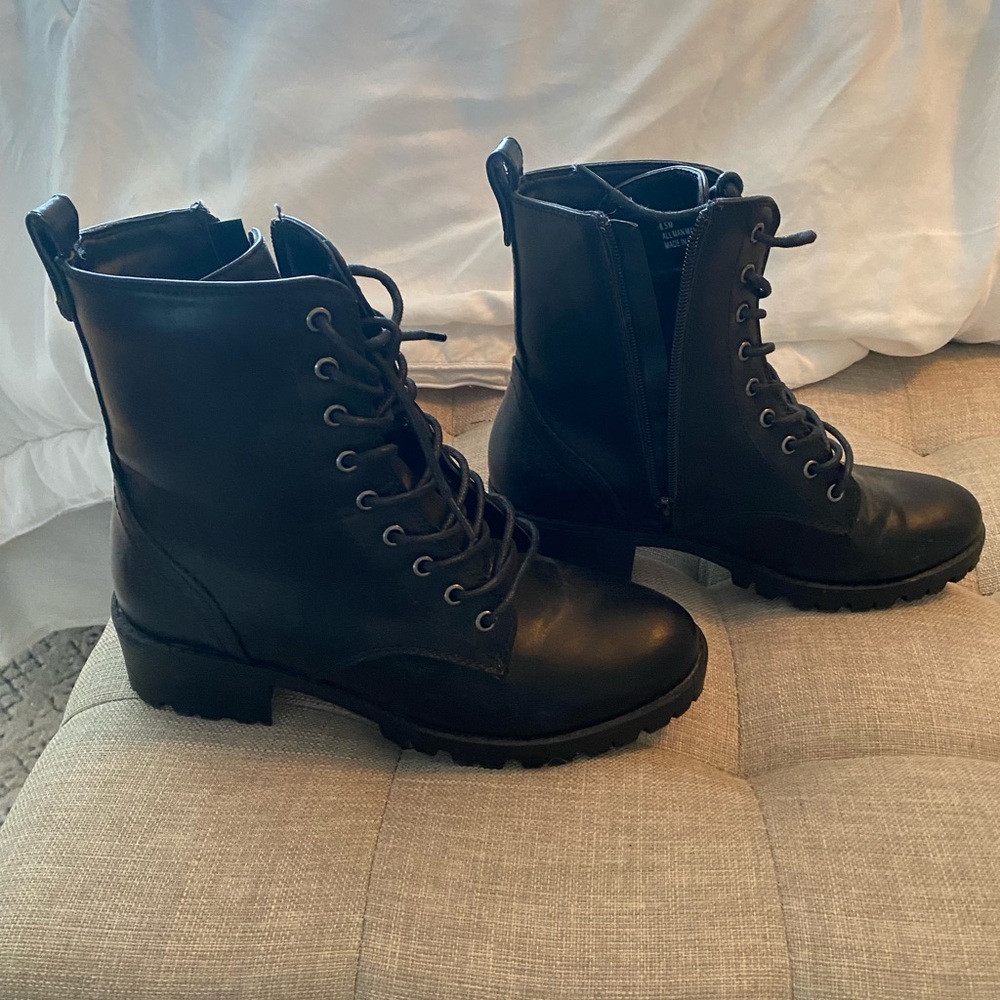 Barely Worn Black “Combat Style” Boot - image 2